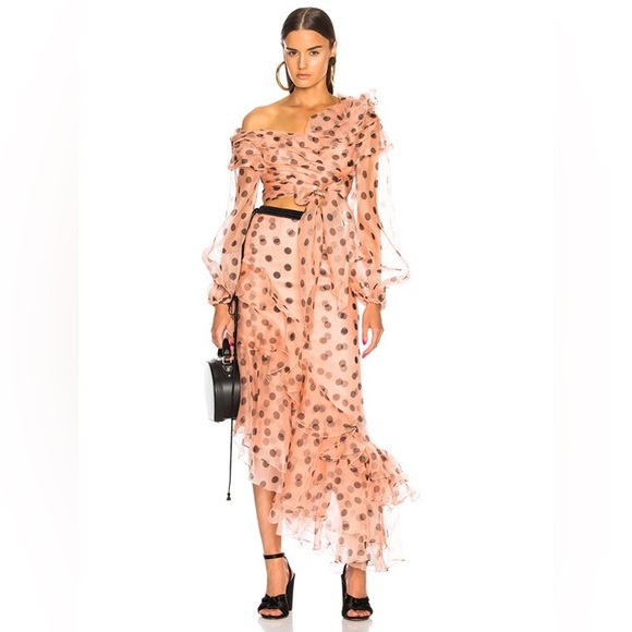 **NWT Johanna Ortiz Walking Palm Organza Skirt** - Picture 15 of 16